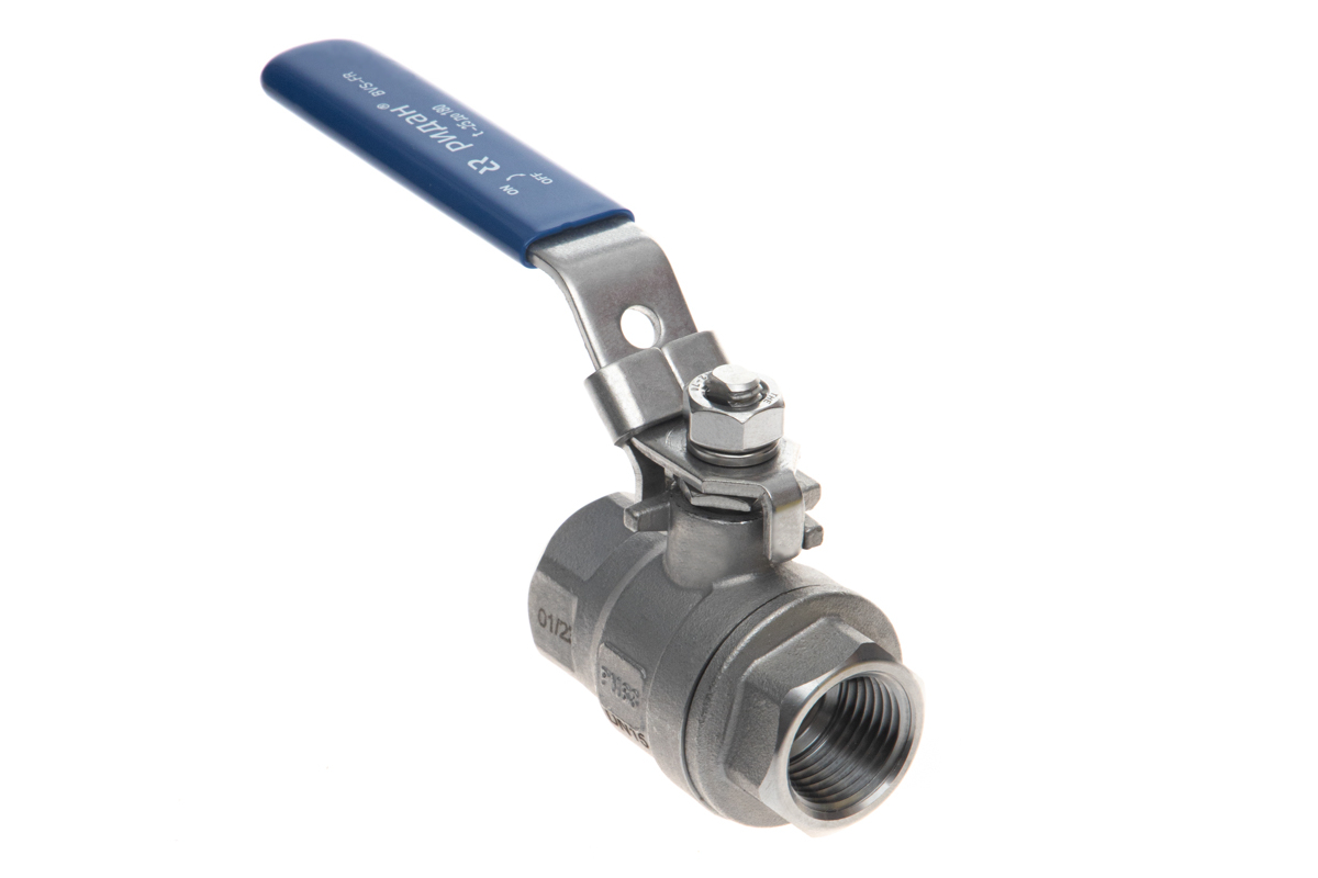 Ридан BVS-FR 082X4617R — Шаровый кран резьбовой DN50 PN63, с рукояткой, корпус — коррозионностойкая сталь, шар — коррозионностойкая сталь AISI316; уплотнение по шару R-PTFE (15% C)